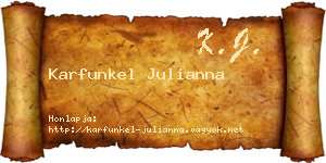 Karfunkel Julianna névjegykártya