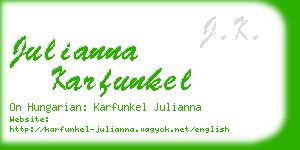 julianna karfunkel business card